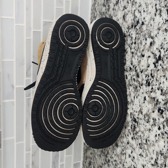 Tan & Black Nike Lunar Force 1 Duckboat Metallic Gold Sneaker Boots sz 7Y - Picture 6 of 6